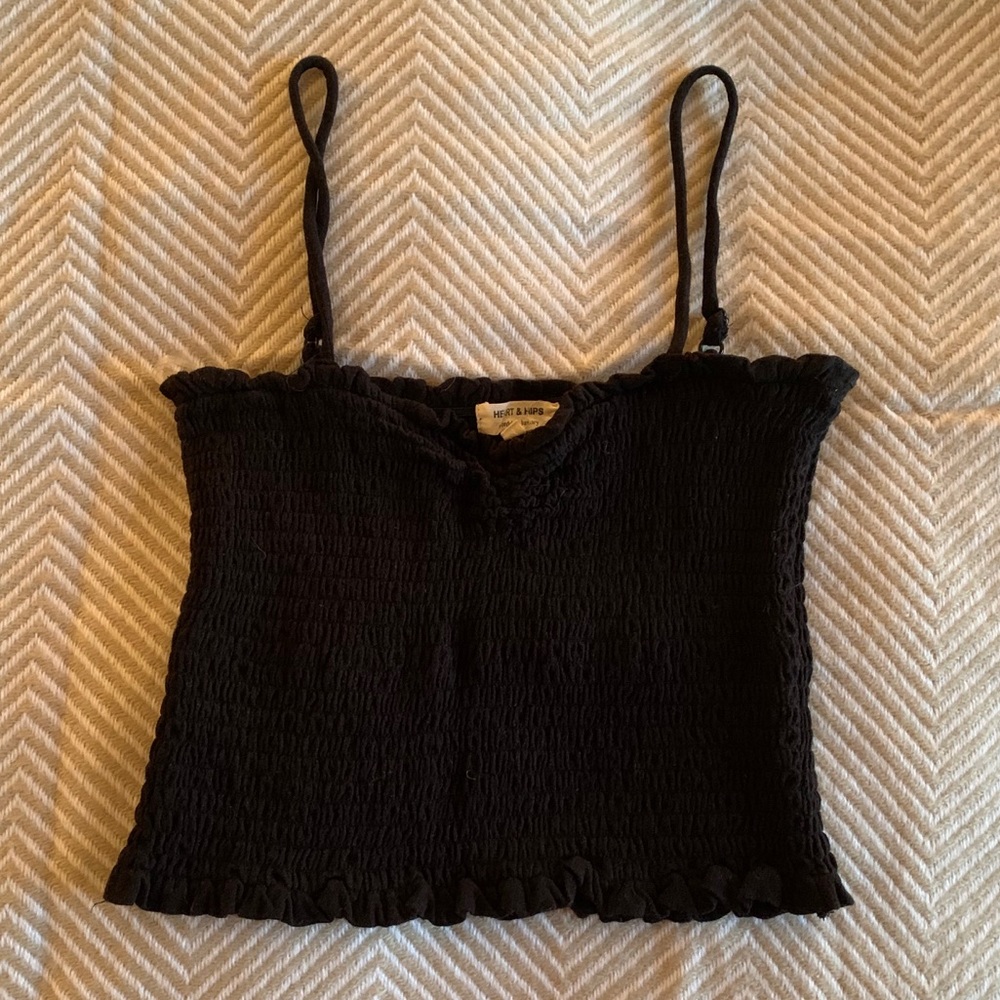 Heart & Hips Smocked Crop Top